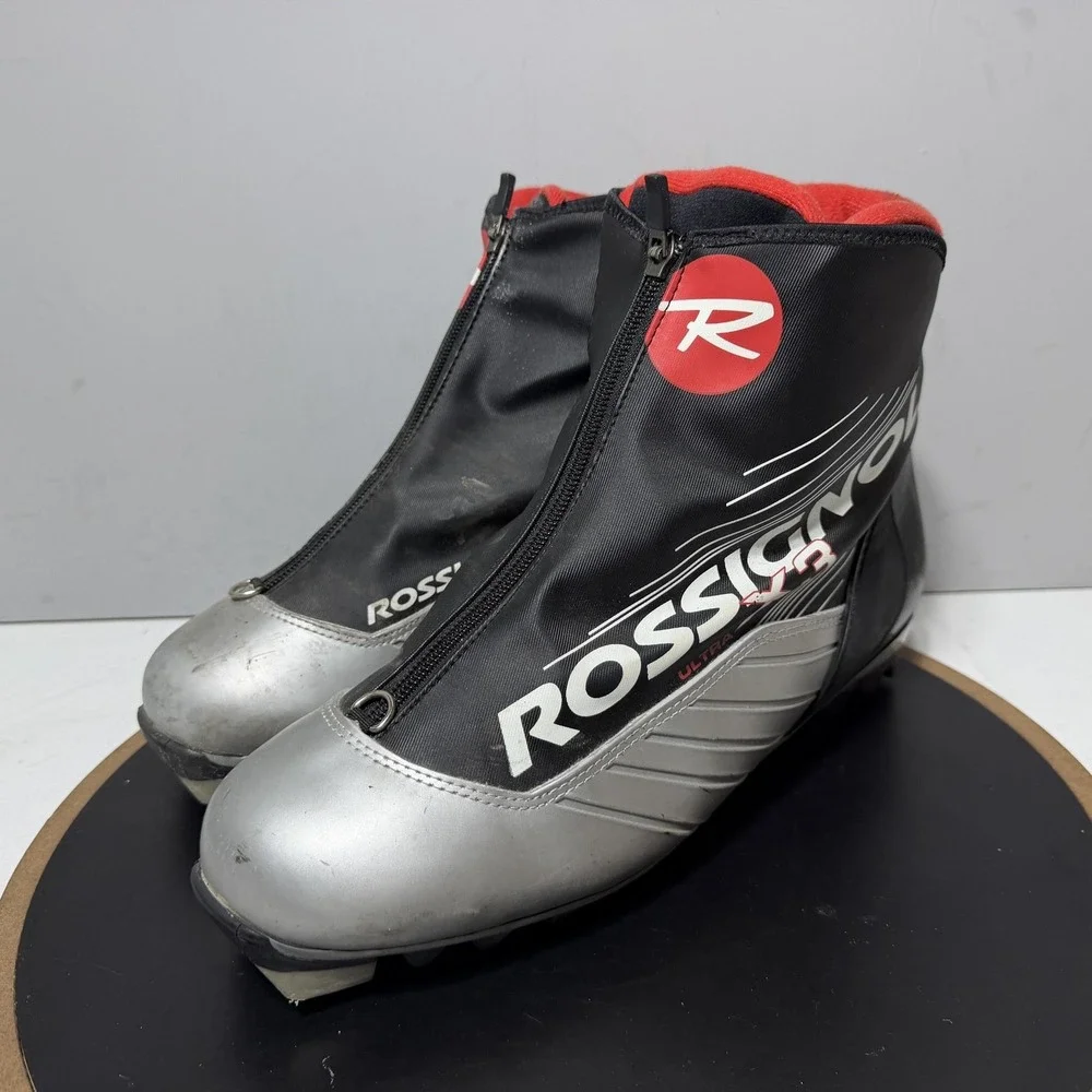 Rossignol X3 Ultra Ski Boots Mens 13 EU 47 Black Silver Nordic Cross Country